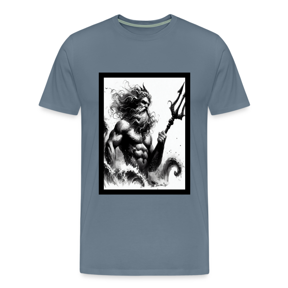 Poseidon- Premium T-Shirt - steel blue