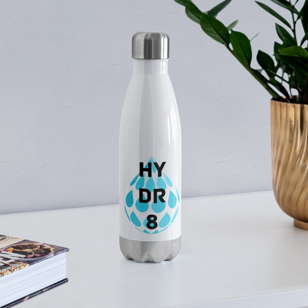 HYDR8-Insulated Stainless Steel Water Bottle - white