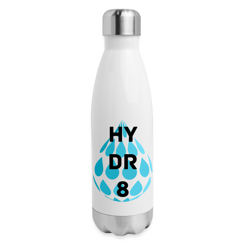 HYDR8-Insulated Stainless Steel Water Bottle - white