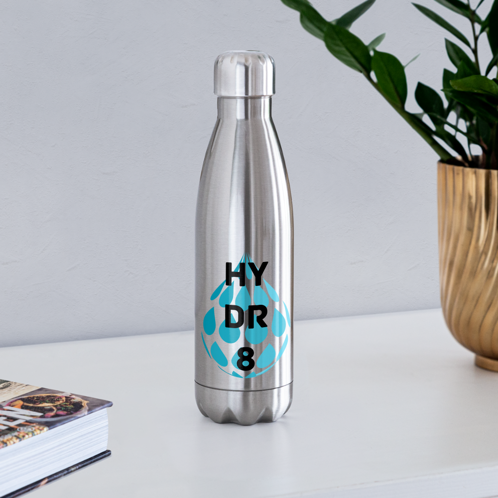 HYDR8-Insulated Stainless Steel Water Bottle - silver