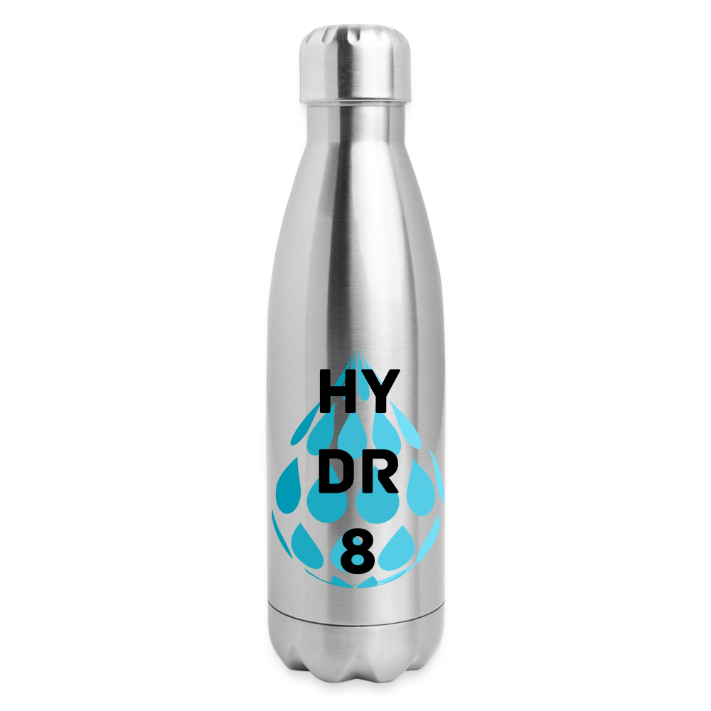 HYDR8-Insulated Stainless Steel Water Bottle - silver