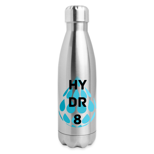 HYDR8-Insulated Stainless Steel Water Bottle - silver