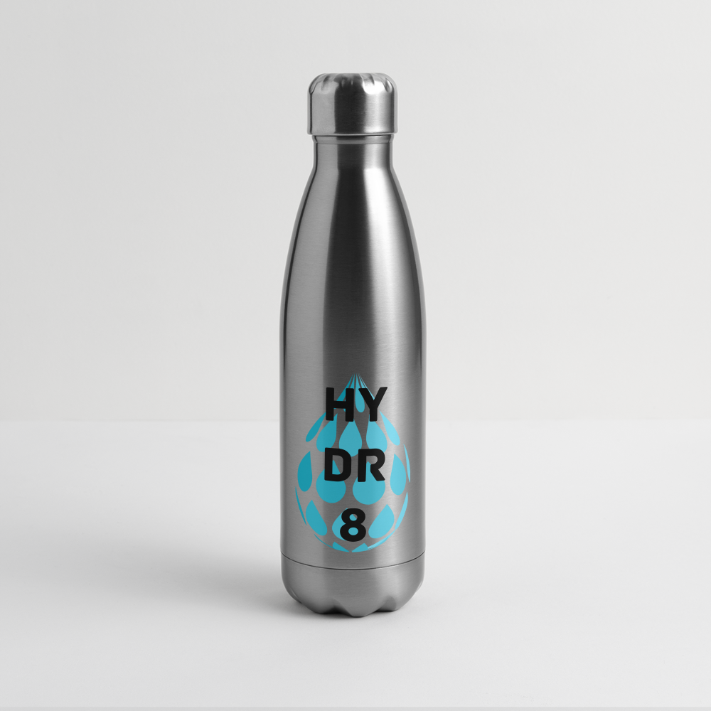 HYDR8-Insulated Stainless Steel Water Bottle - silver