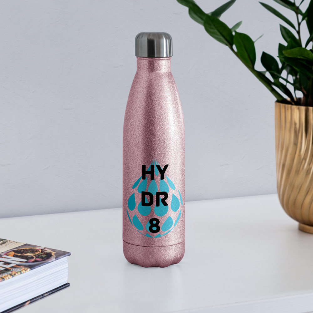 HYDR8-Insulated Stainless Steel Water Bottle - pink glitter