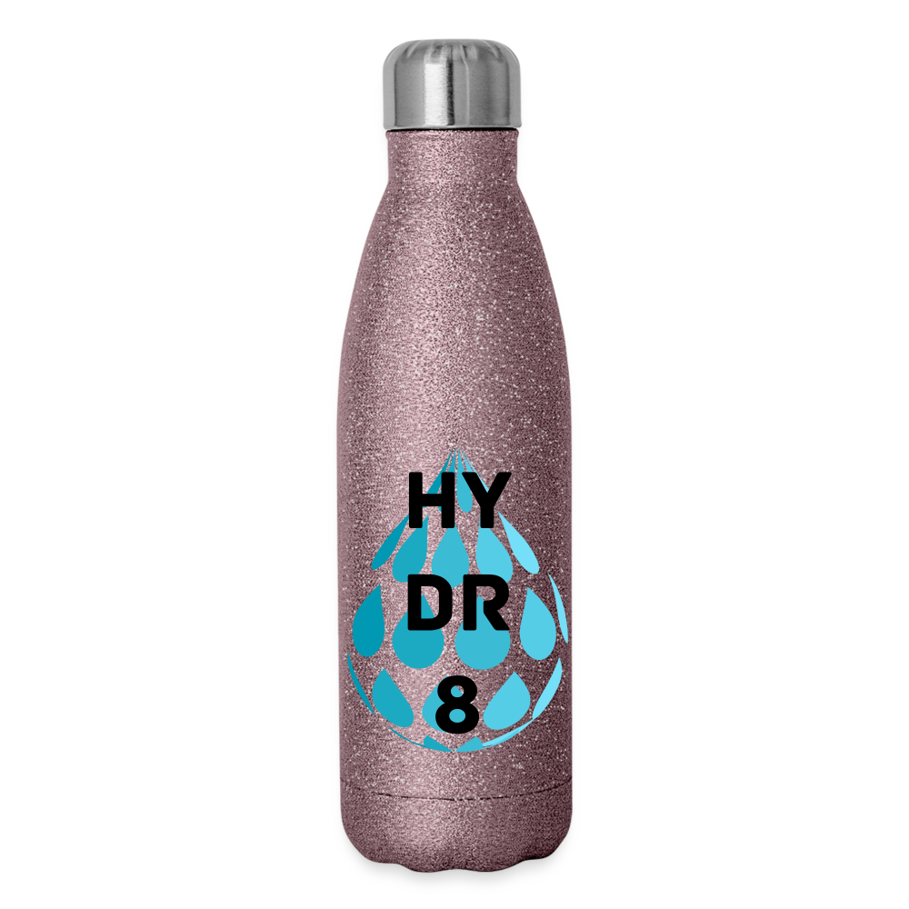 HYDR8-Insulated Stainless Steel Water Bottle - pink glitter