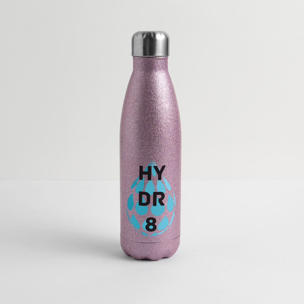 HYDR8-Insulated Stainless Steel Water Bottle - pink glitter